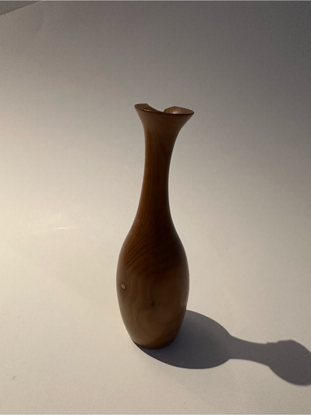 Wood Grain Decorative Bud Vase - Brown